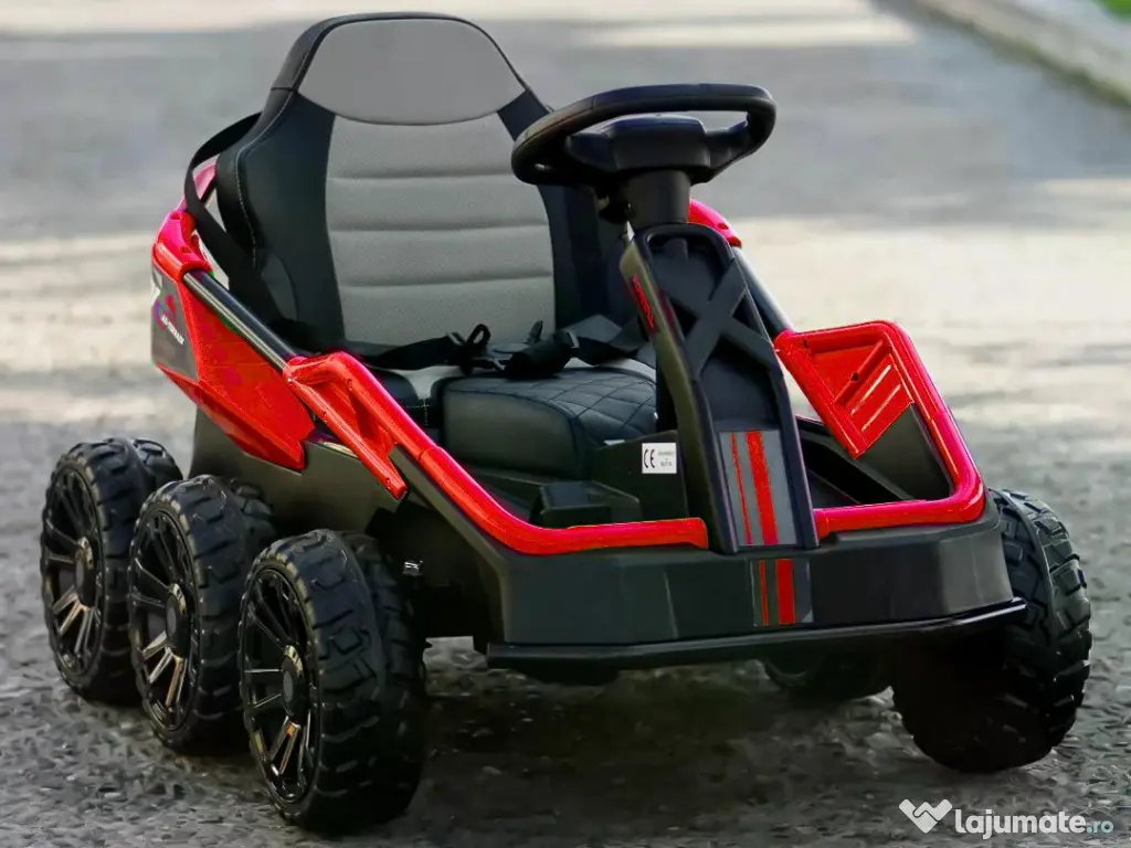 UTV electric pentru 2 copii Kinderauto BJSX2319 6x6 300W 24V RED 