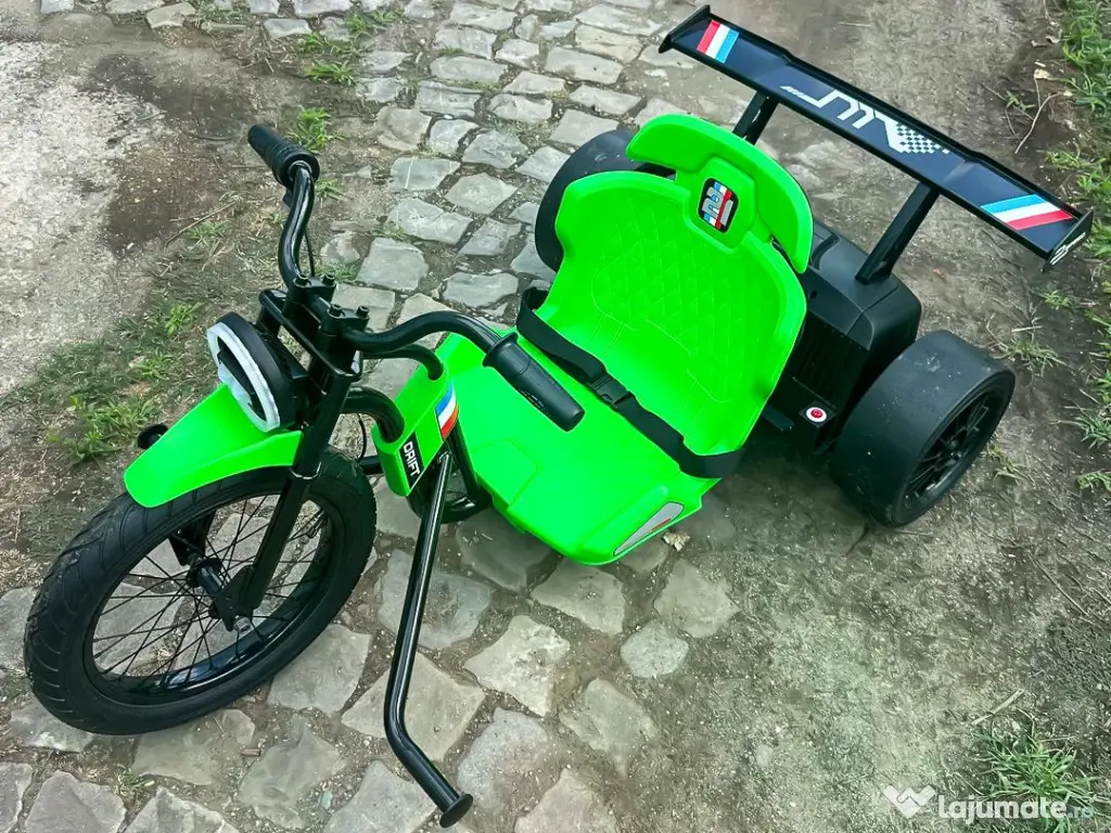 Tricicleta electrica cu functie Drift, Kinderauto BJSX2338, 2x 250W Green 