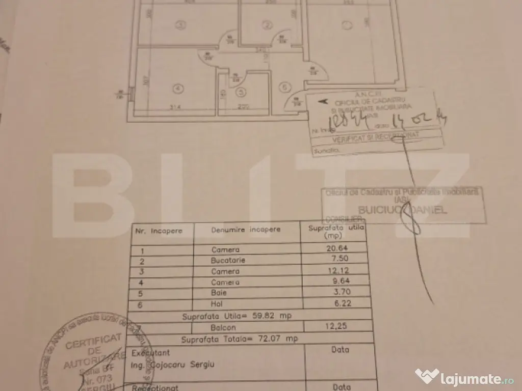 Apartament 3 camere, decomandat, 72mp, Valea Lupului 