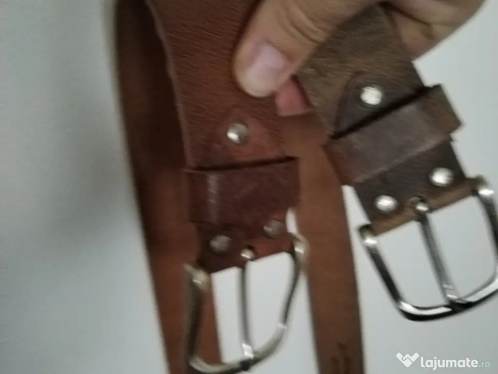 Curea piele cu catarama metalica 110 cm 