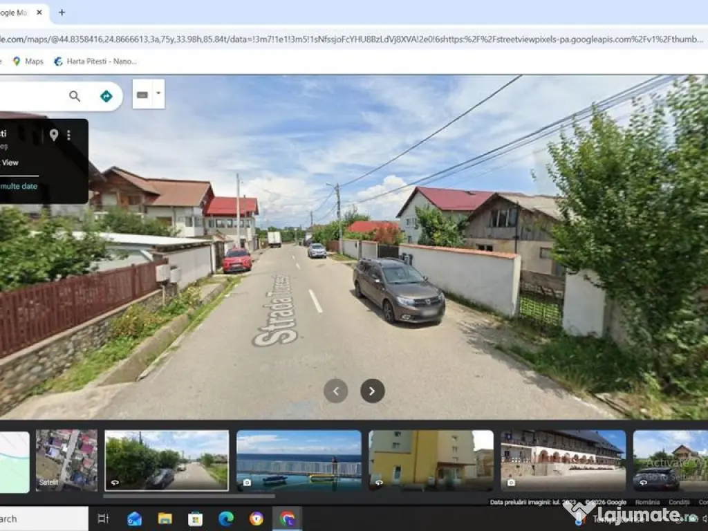 Teren 1053 mp cu deschidere 18 m – Războieni, str. Tur...