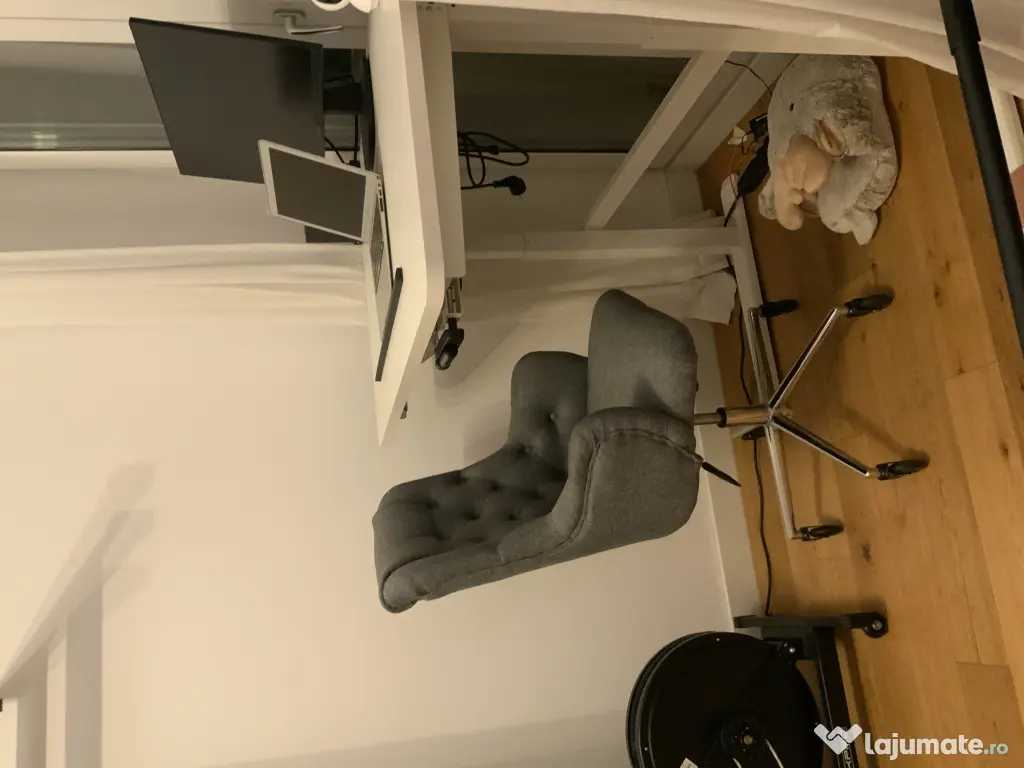 Birou reglabil pe înălțime, manual, 1200x738 mm – stare foarte bună