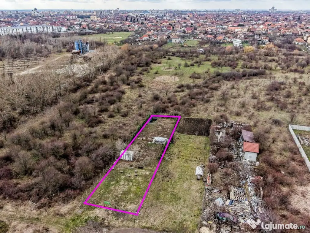 Teren 906 mp Arad, preț sub localitățile limitrofe. 