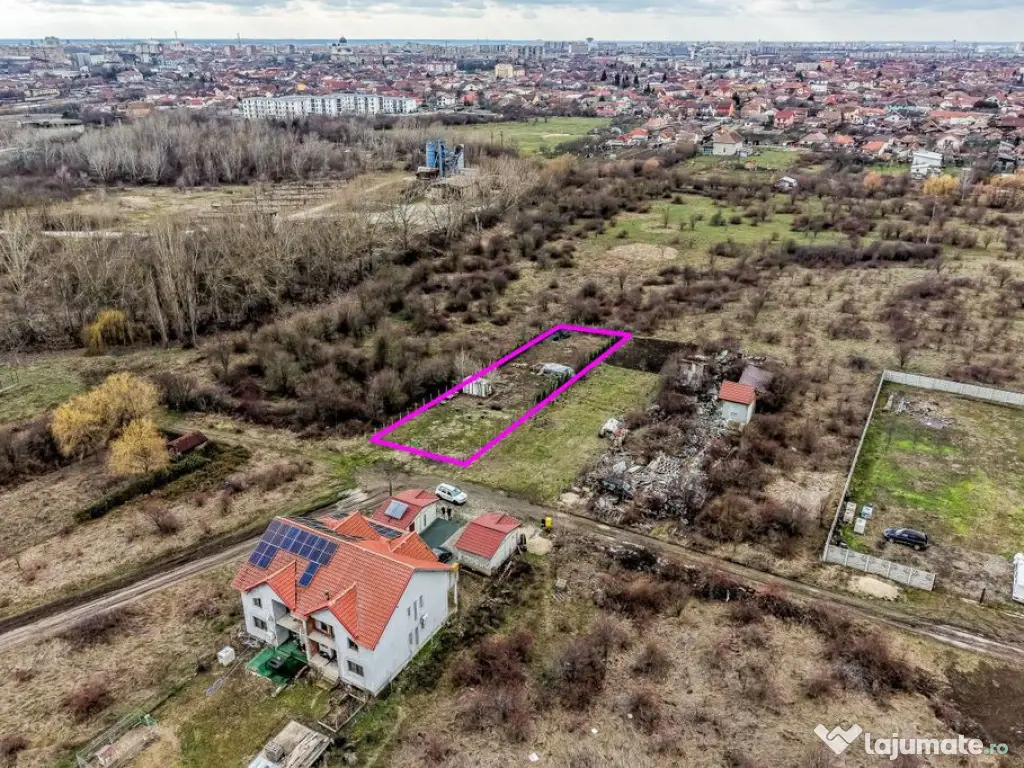 Teren 906 mp Arad, preț sub localitățile limitrofe. 