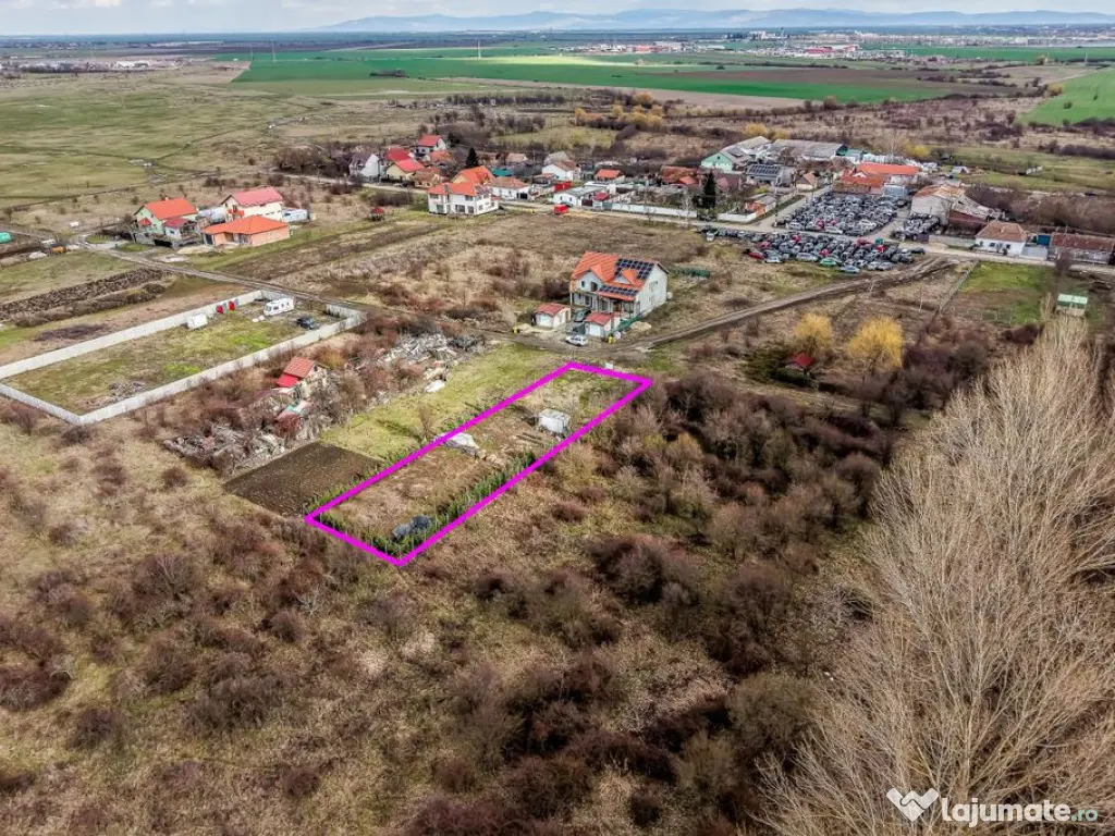 Teren 906 mp Arad, preț sub localitățile limitrofe. 