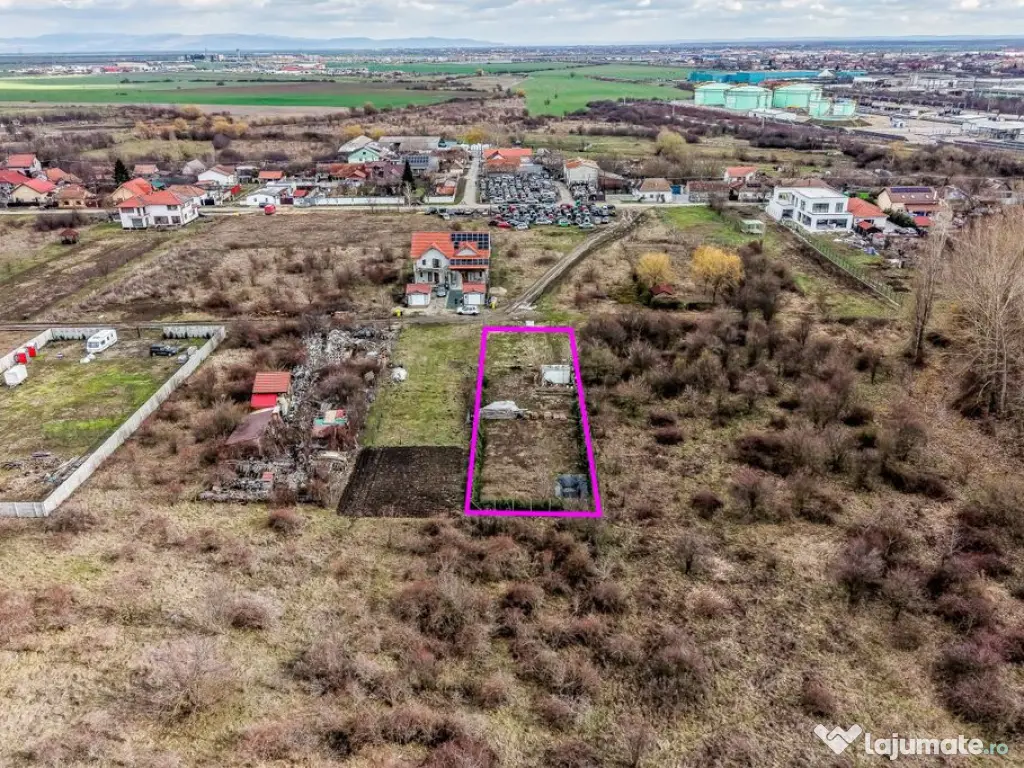 Teren 906 mp Arad, preț sub localitățile limitrofe. 