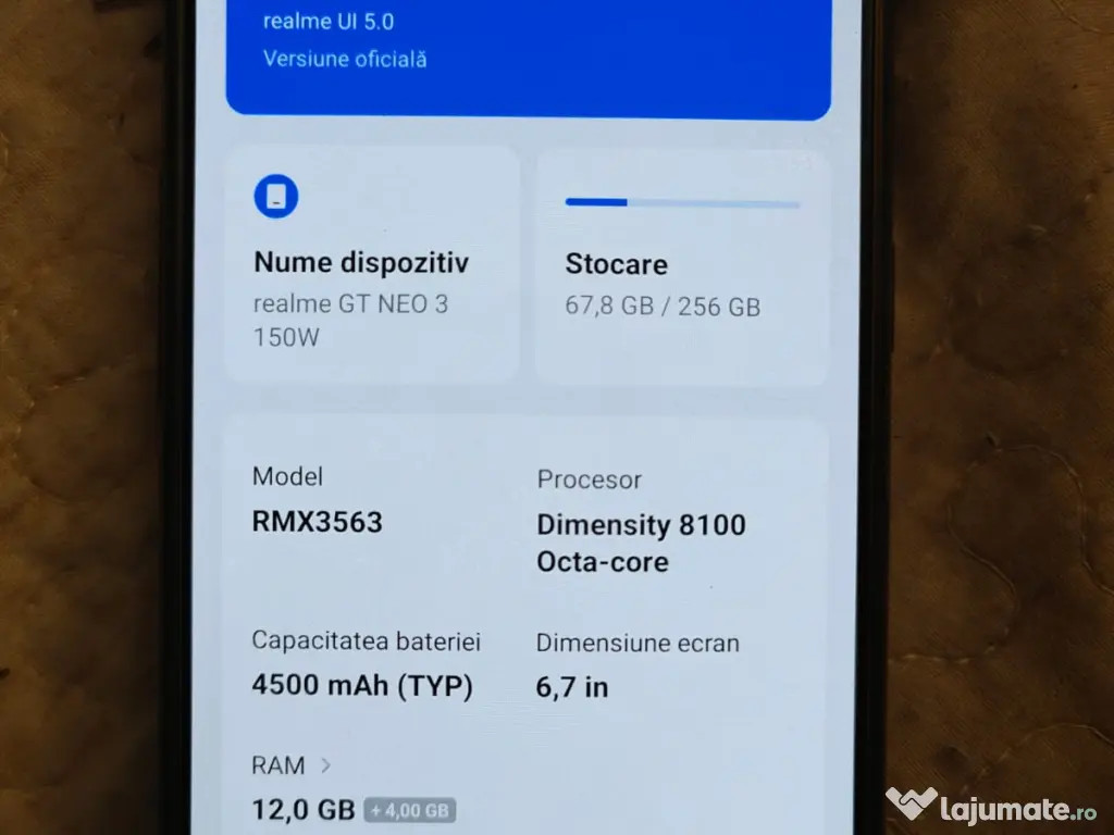 Telefon Realme GT NEO 3 in stare excelenta 