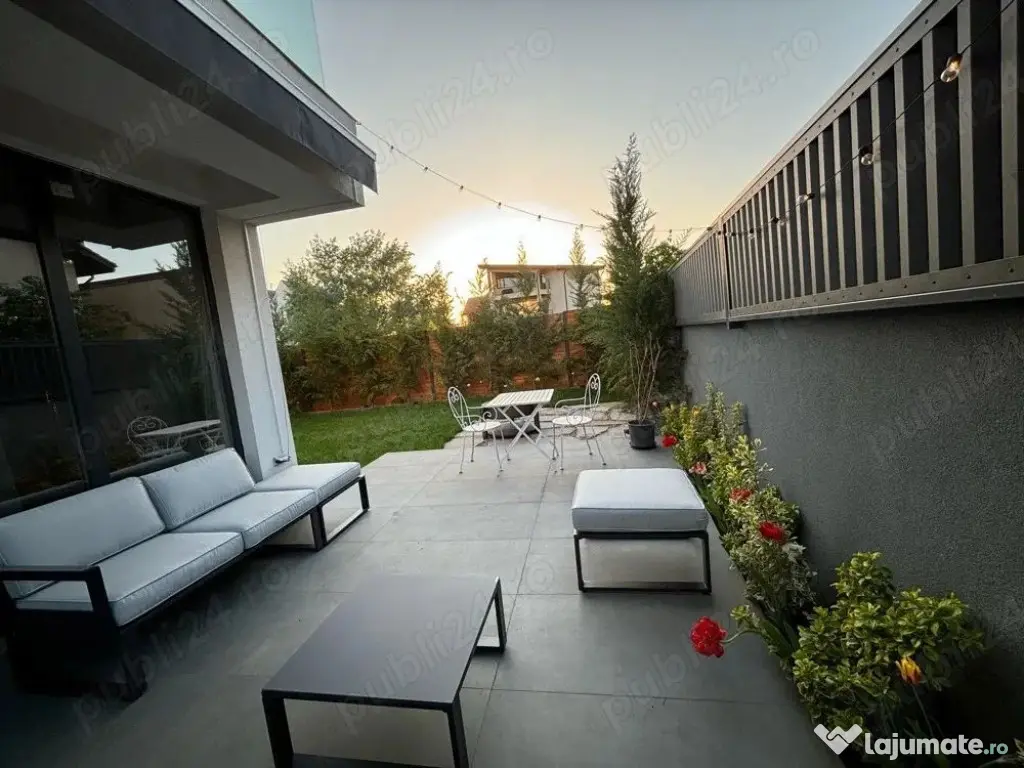 Vilă stil mediteranean mob-util ca in foto+curte+2terase... 