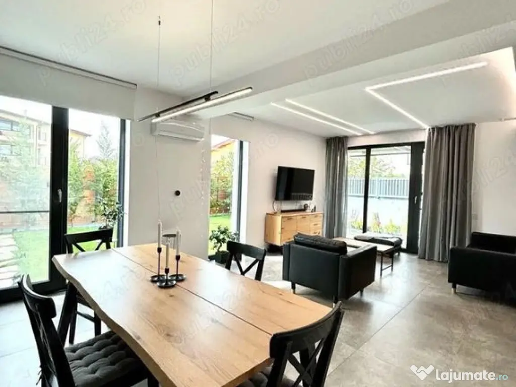 Vilă stil mediteranean mob-util ca in foto+curte+2terase... 