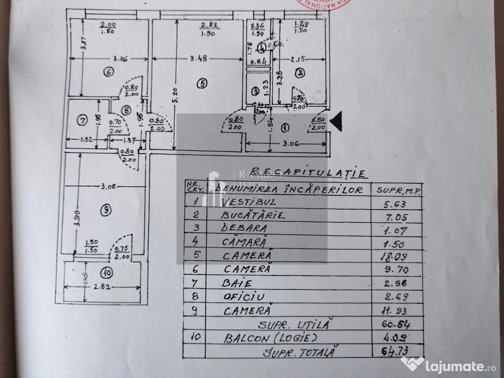 Apartament 3 camere Ozana DE RENOVAT 