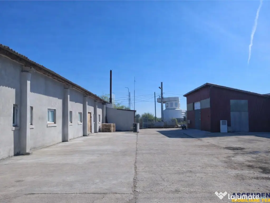 Hala industriala versatila,spatii cazare, platforma betonata 