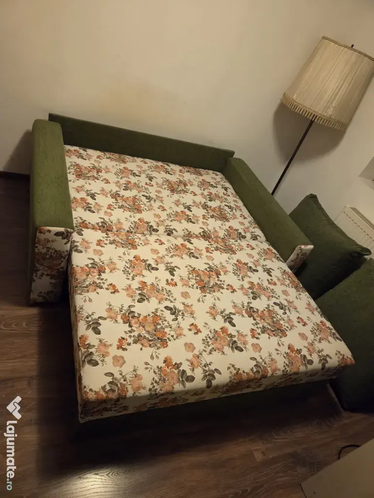 Canapea extensibila 190x140 cm cu spatiu de depozitare 