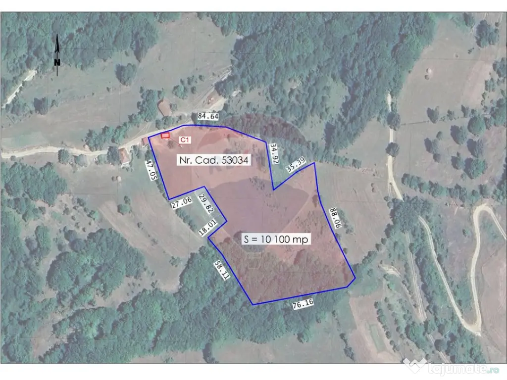 De vânzare teren intravilan 10,100 mp, cu anexă, Munteni 