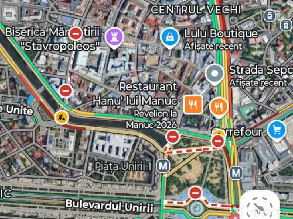 Spatiu stradal cu trafic intens 