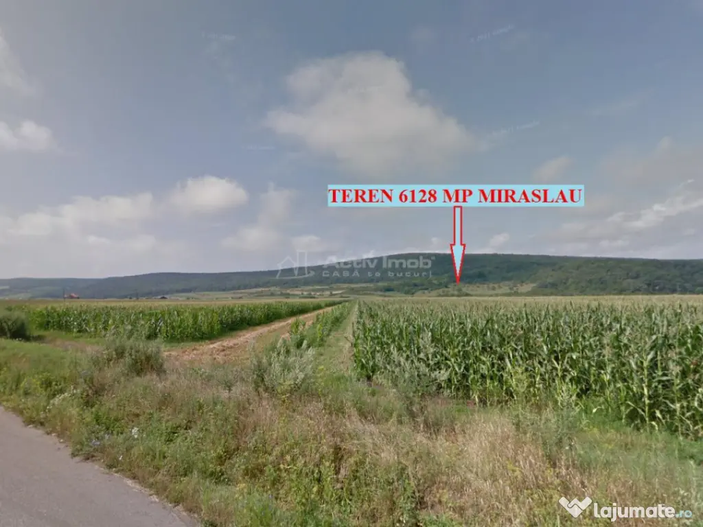 Faneata Miraslau sub padure, panorama asupra satului si vaii 