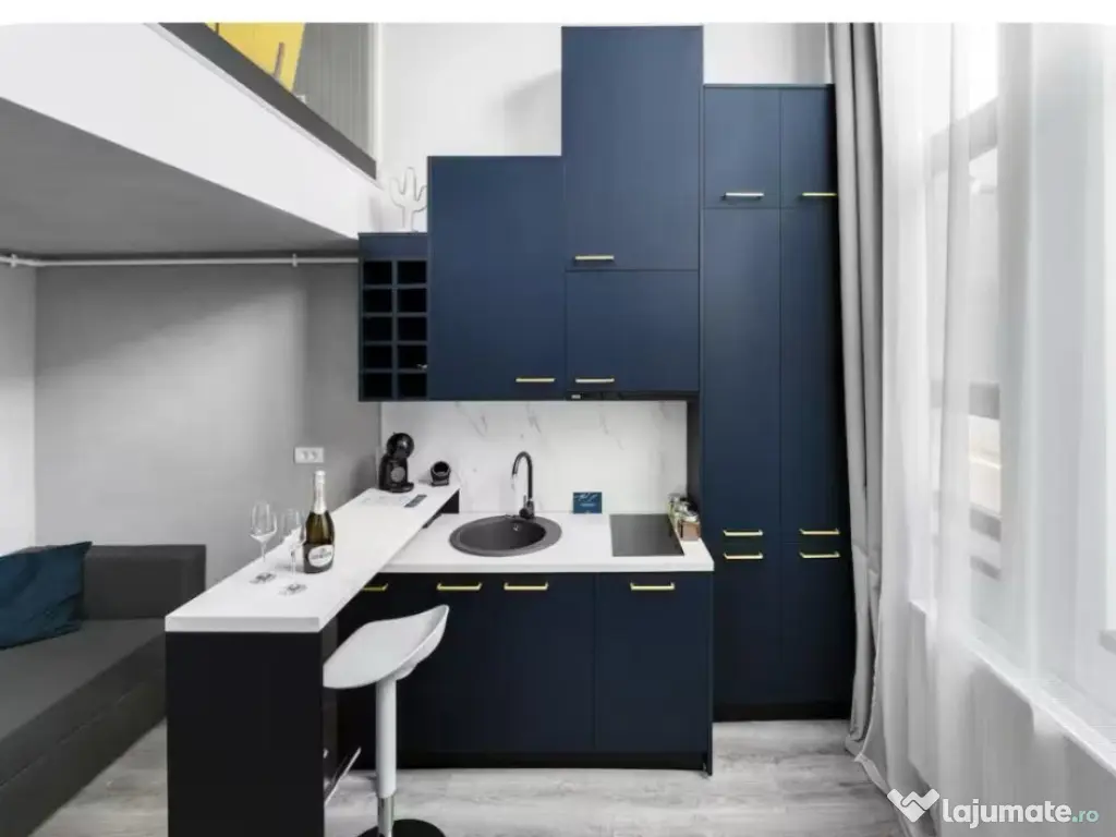 Studio 2 cam modern cu scară interioară,mobilat si utilat,Colentina