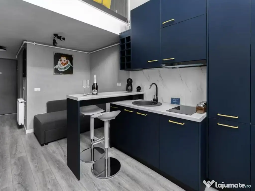 Studio 2 cam modern cu scară interioară,mobilat si utilat,Colentina