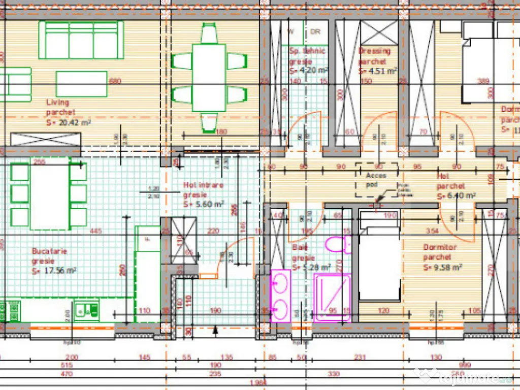 Duplex de vanzare, 4 camere, 110 mp, zona-Unirea 