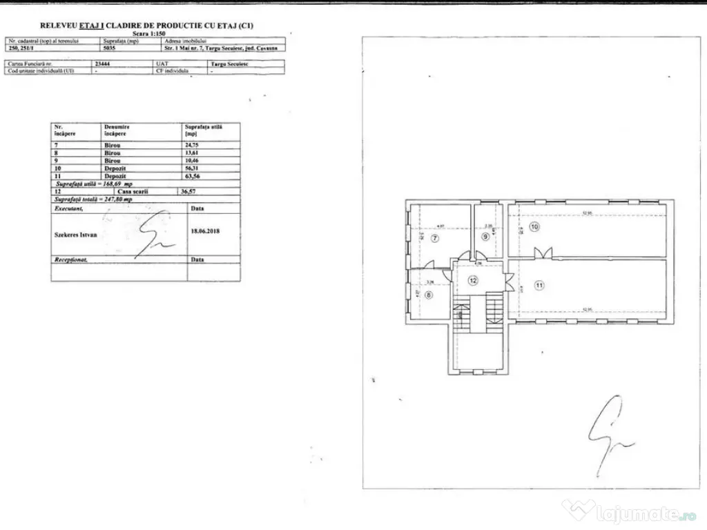 DE VÂNZARE / DE ÎNCHIRIAT HALĂ DE PRODUCȚIE + DEPOZIT + TEREN 5.033 mp 