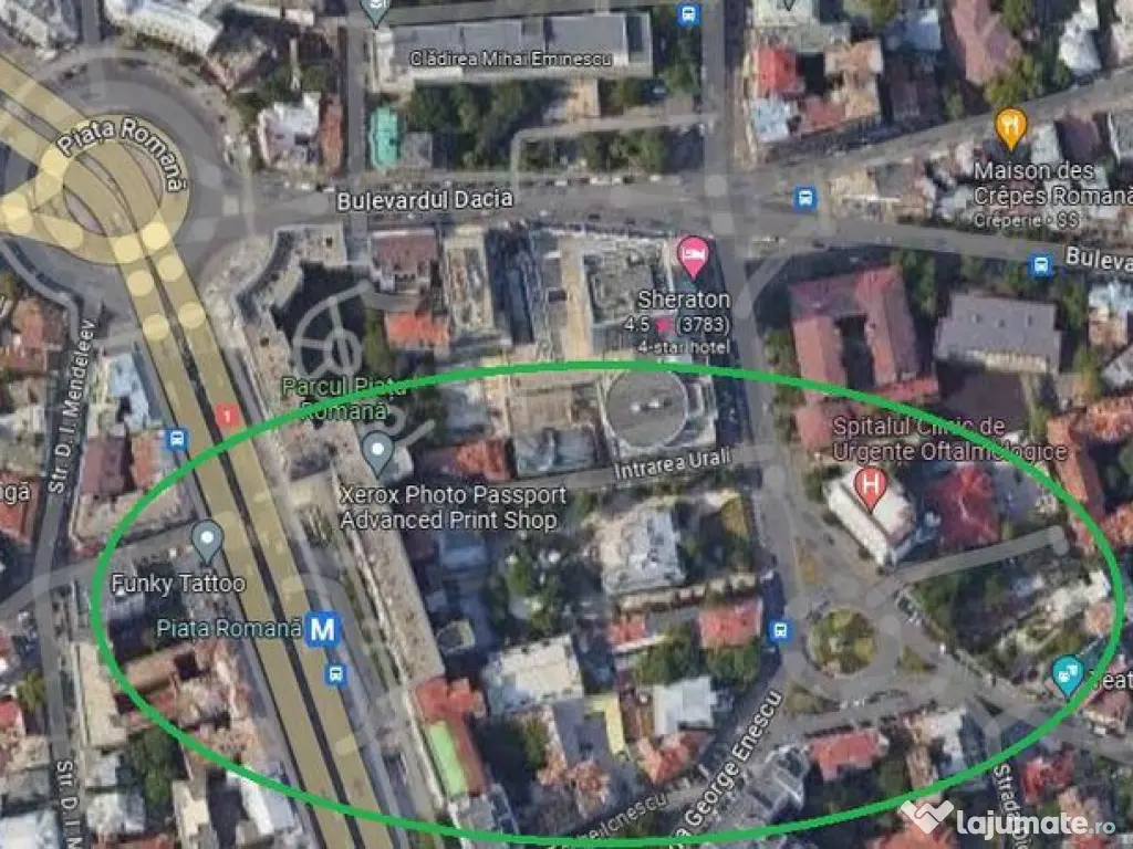 Piata Romana teren 334 mp ,liber utilitati , pt terasa sa... 