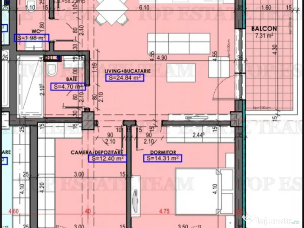 Apartament 3 camere in proiect nou - Bratianu, Constanta 