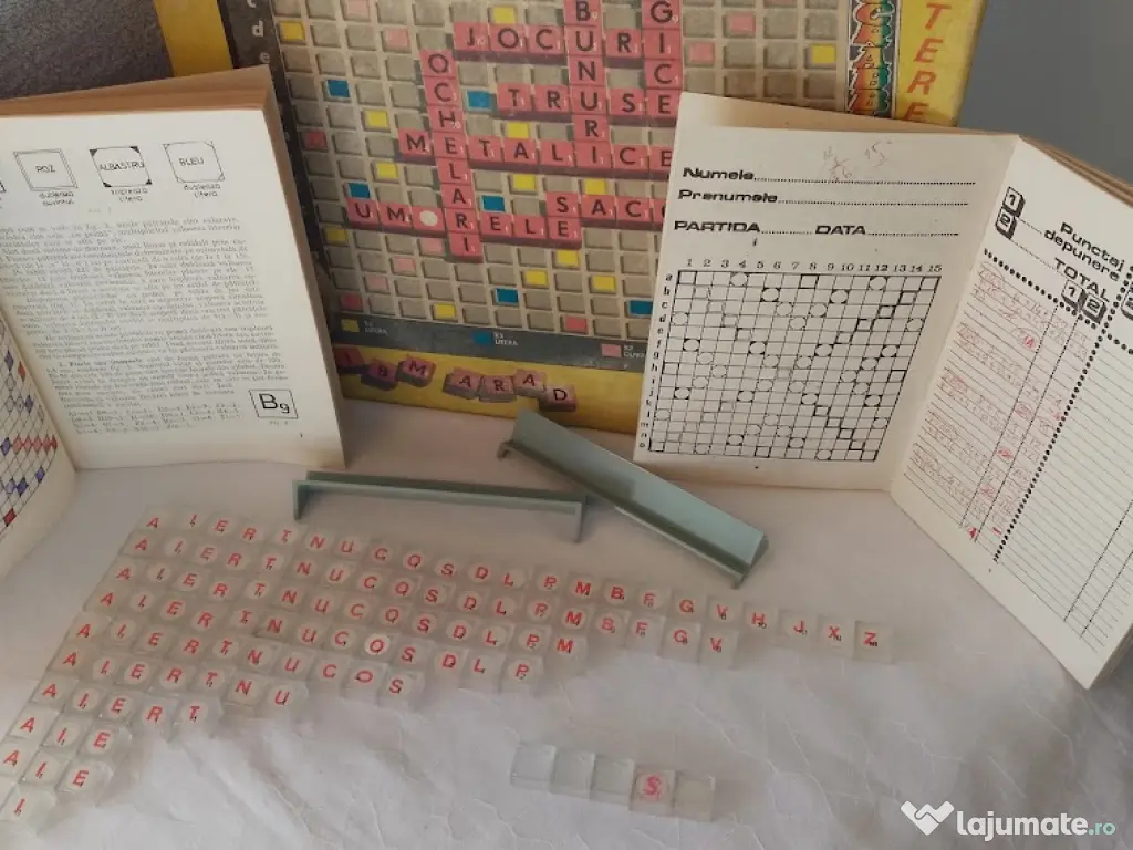 Scrabble Arad 1988 COMPLET | 100 Piese + 3 Rezerve | Broșuri Filaret 