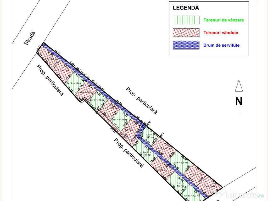 Loturi de teren intravilan 400-500 mp - Adunatii Copaceni