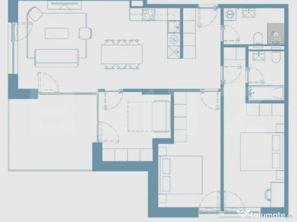 Comision 0! Ray by Hexagon - 4 camere, 2 bai, terasa 