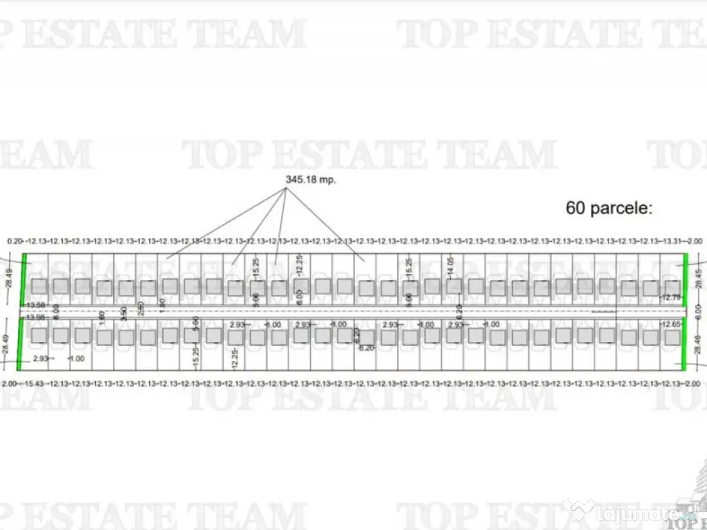 Teren 2.5 ha cu proiect pentru 60 case la 20 minute de Bucur