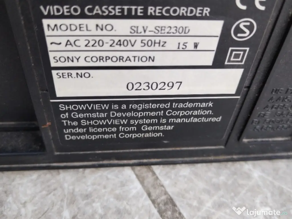 video casette recorder Sony piese 