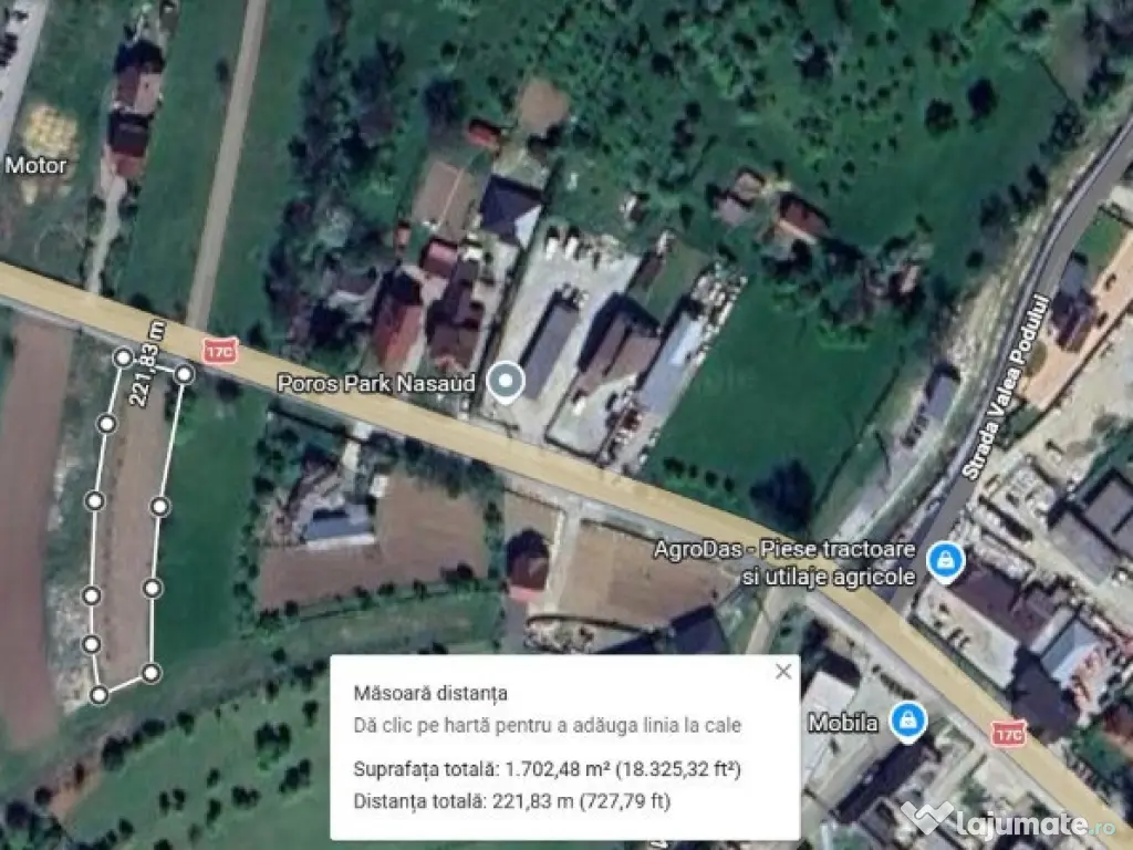 Teren intravilan 1700 mp Nasaud 