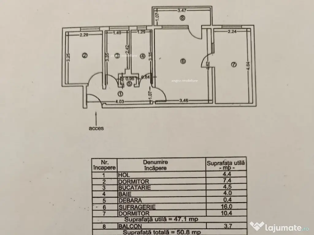 Apartament 3 camere zona BIG str ION LUCA CARAGIALE 