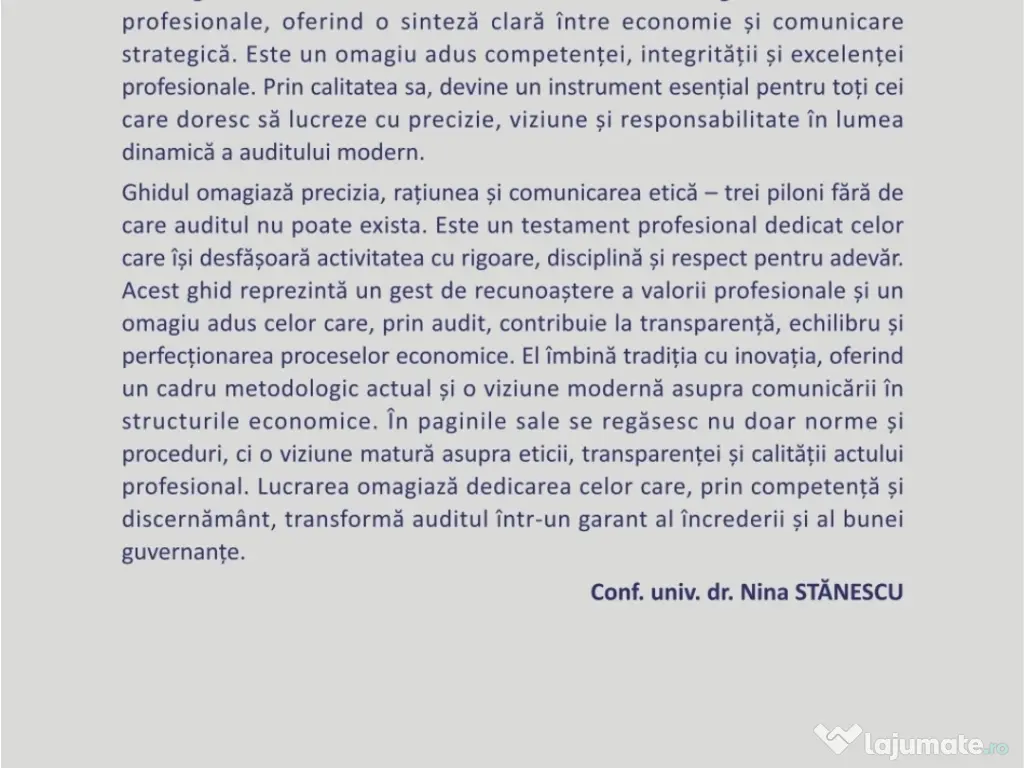 Vând carte: Ghidul de conduită al auditorului 