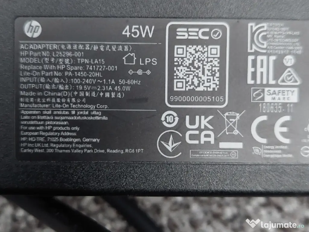 3buc Adaptor. Lenovo 65w,45w si Sony 23w