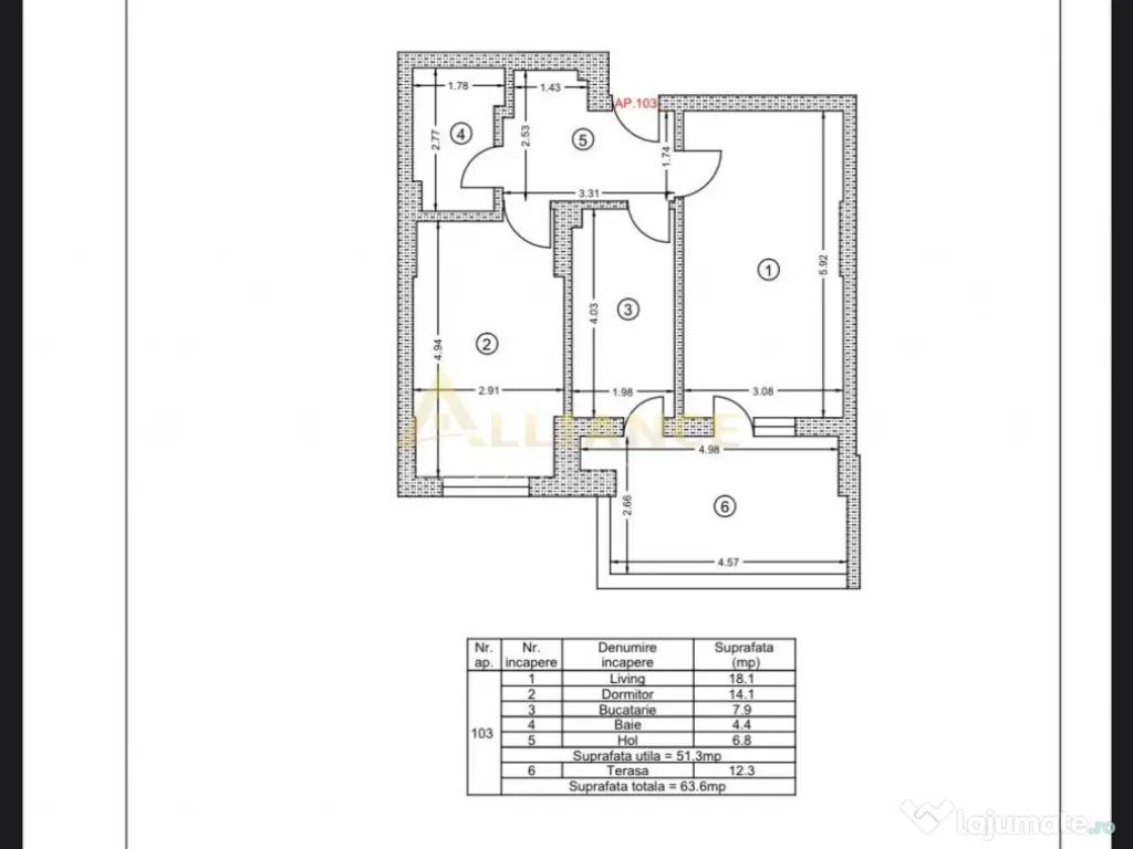 Metrou Berceni | 2 camere decomandat cu terasa - GATA DE MUT 