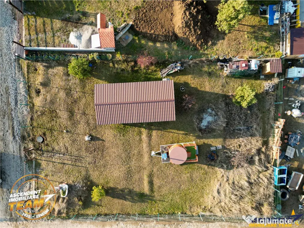 Teren intravilan 520 mp cu casuta din lemn,zona linistita,ap 