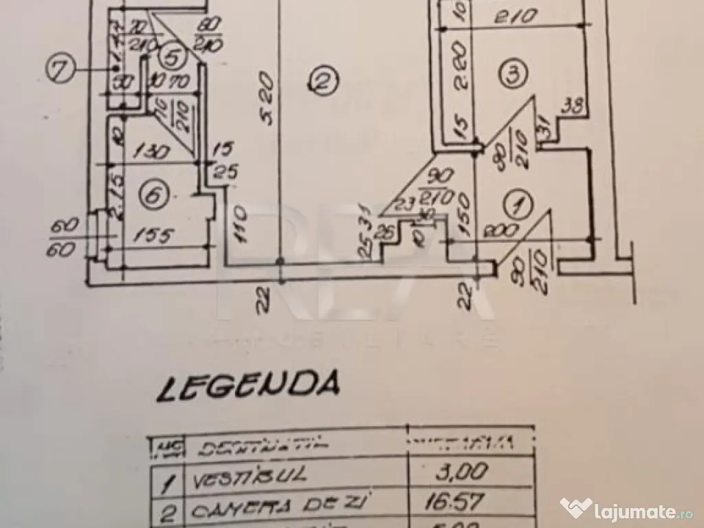 Garsonieră Pantelimon decomandată, parter, an 1976