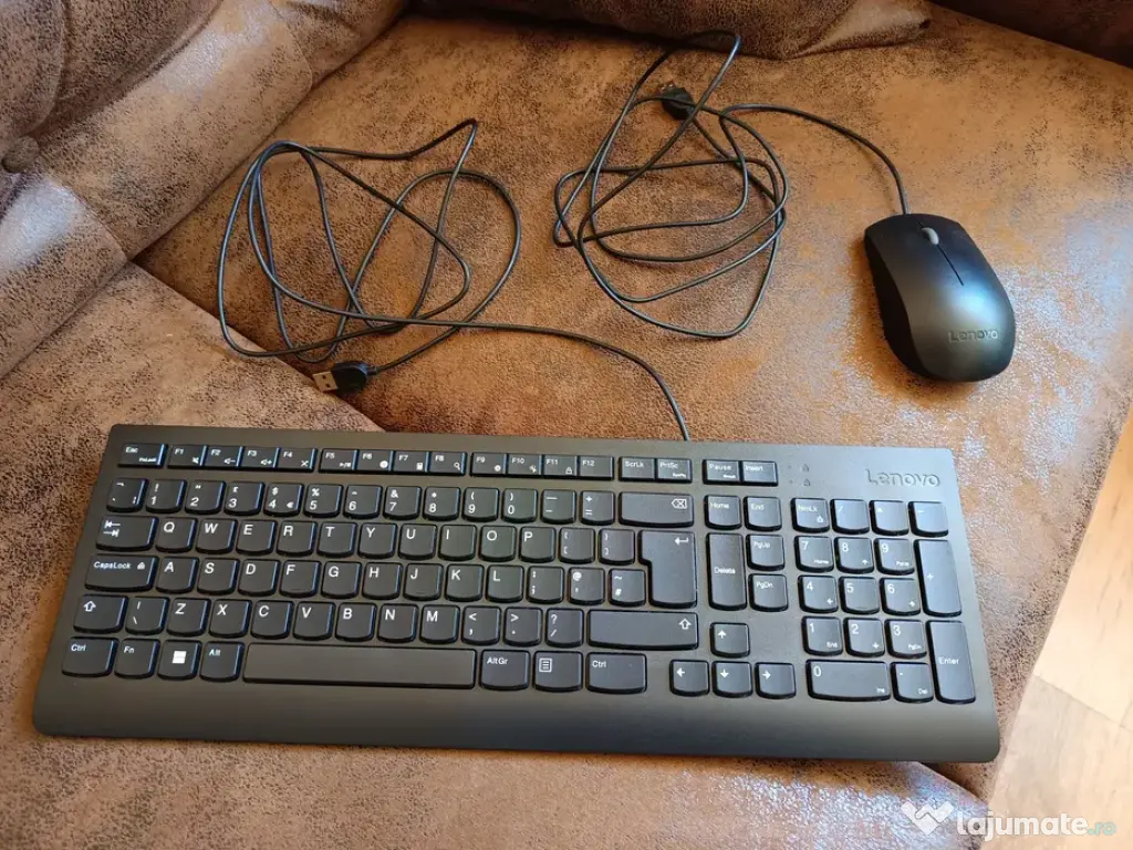 Set tastatura și mouse cu fir Lenovo noi nefolosite 