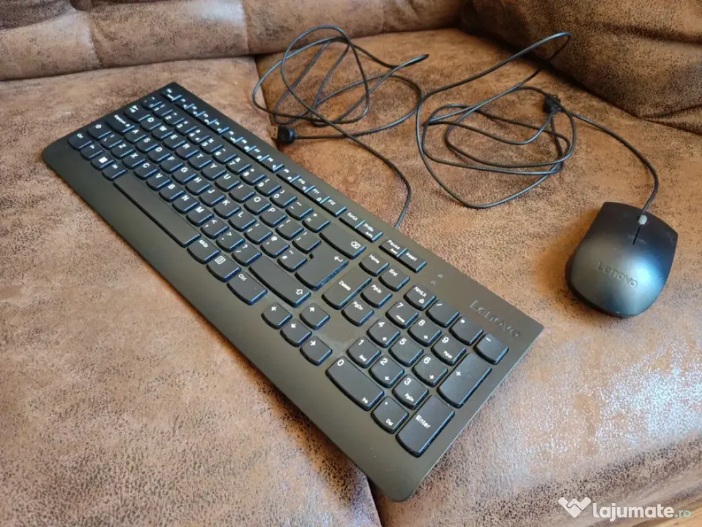 Set tastatura și mouse cu fir Lenovo noi nefolosite 