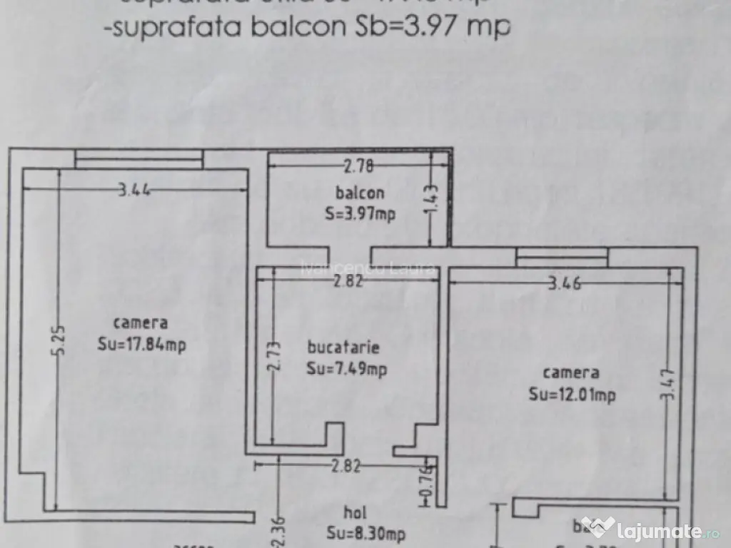 Apartament 2 camere, situat in KM-5 