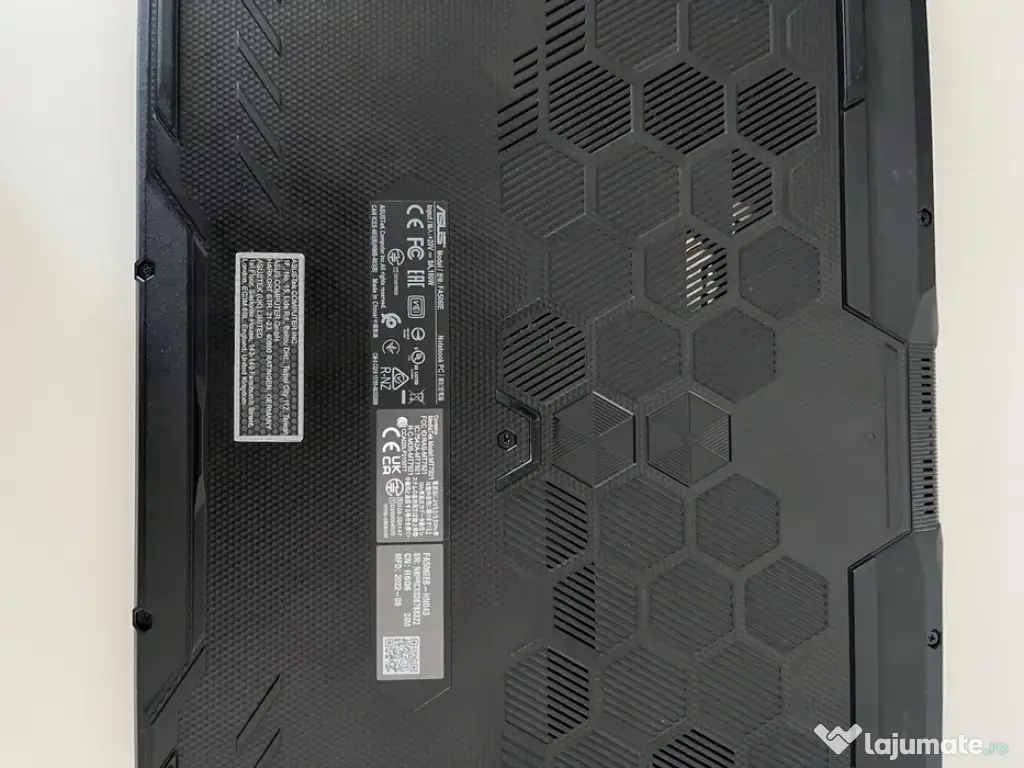 Laptop gaming ASUS TUF A15 16GB RAM RTX3050 