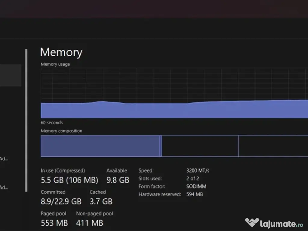 Laptop gaming ASUS TUF A15 16GB RAM RTX3050 