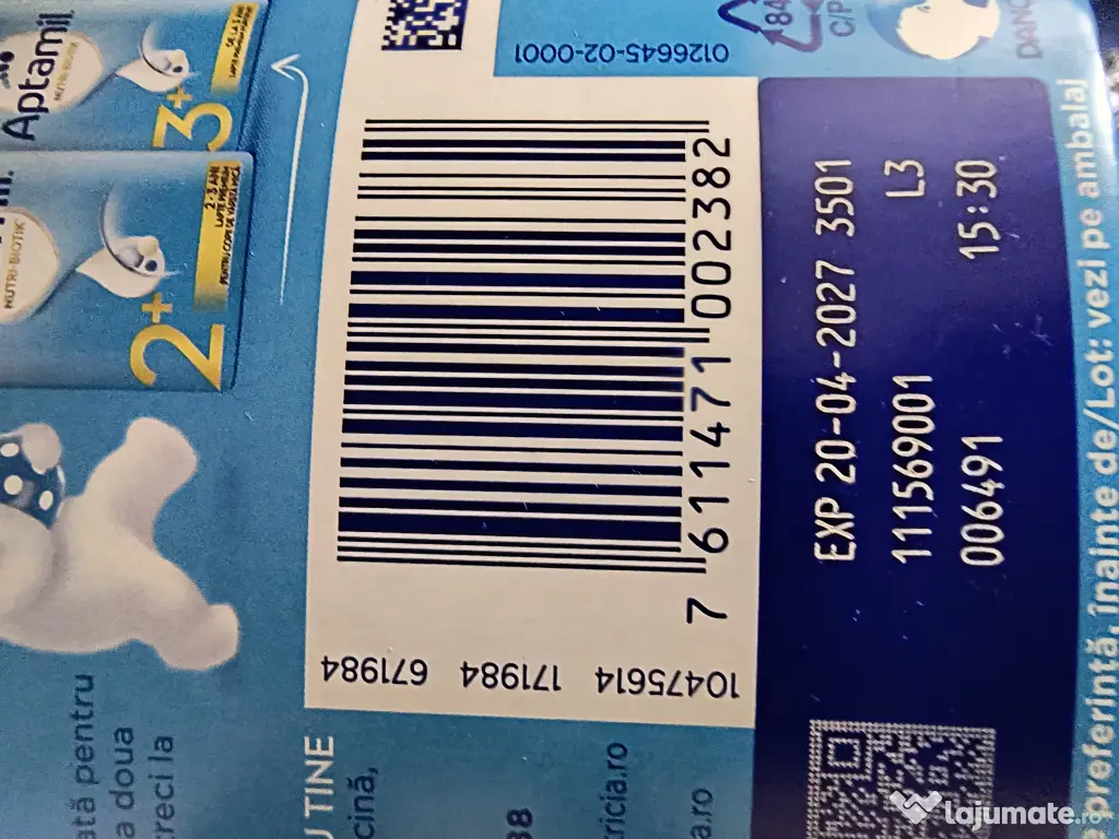 Lapte praf Aptamil 1+ 1-2 ani 