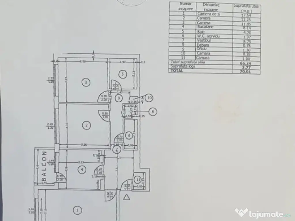 Rahova-Piata Rahova | 3 camere | dec | et 6 | 70mp | loc par 