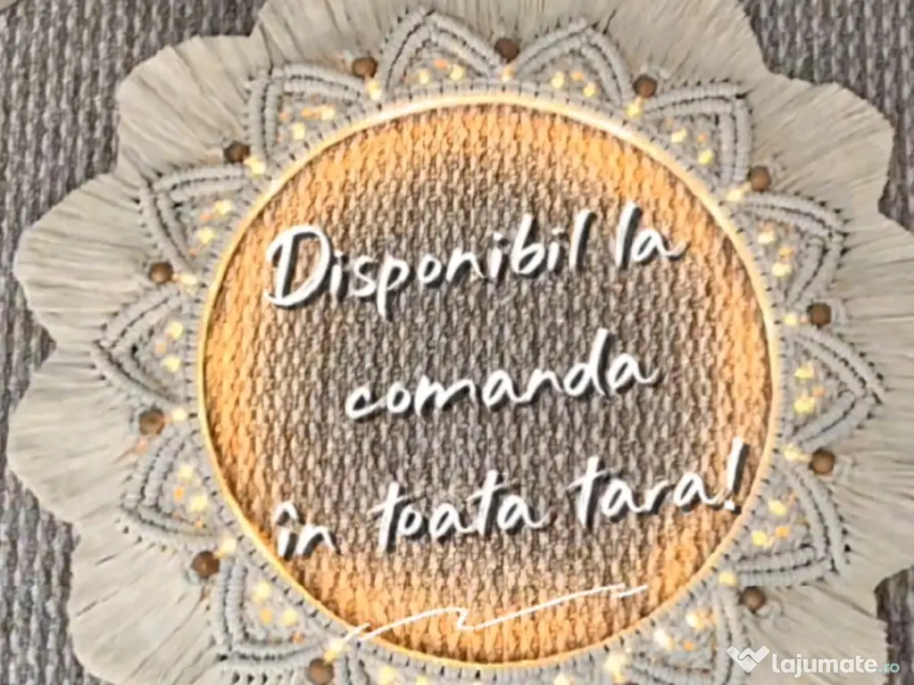 Decorațiune/lampă led macrame 