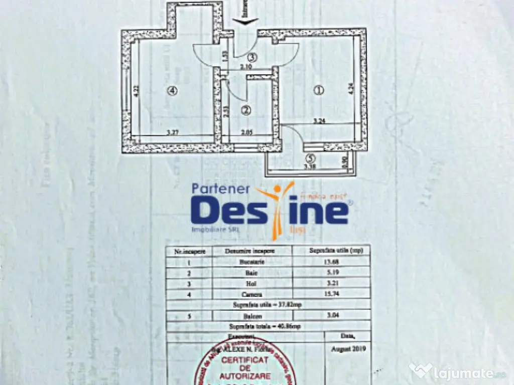 Comision 0% Apartament 1 camera 41 mp mobilat utilat + loc d 