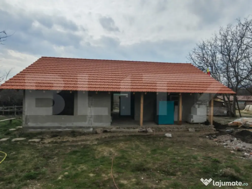 Teren intravilan 5000 mp si casa in constructie in Sandulest 