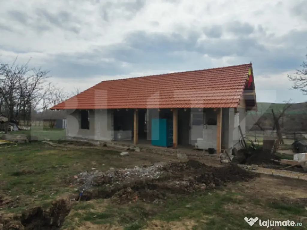 Teren intravilan 5000 mp si casa in constructie in Sandulest 