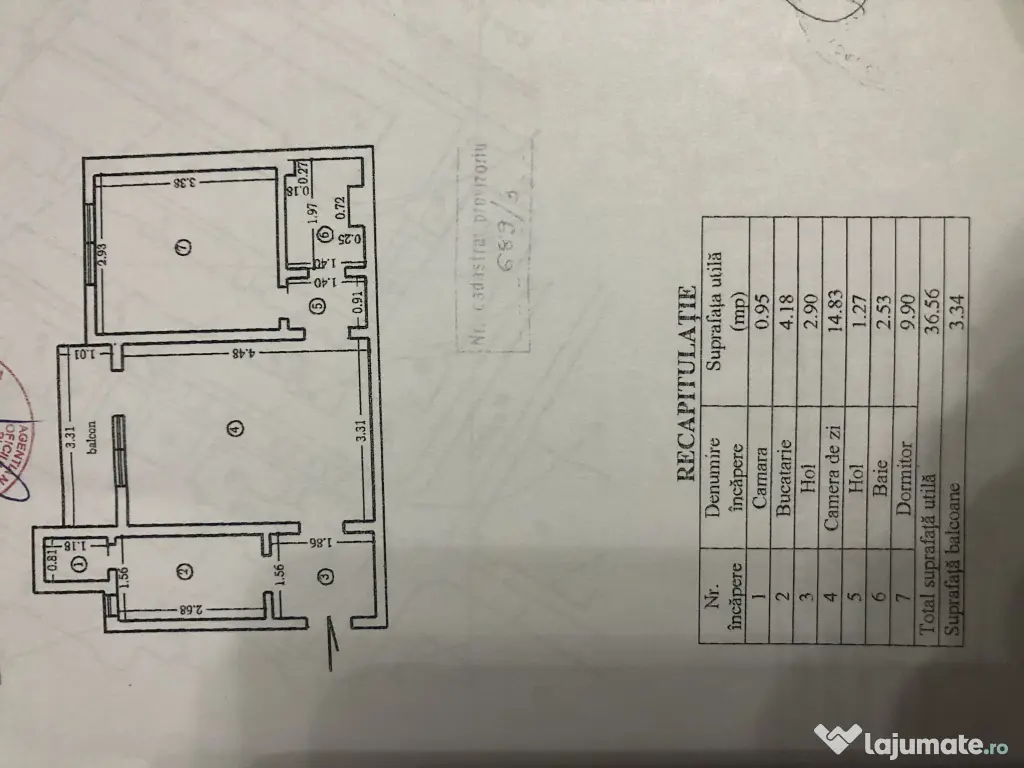 Vând apartament 2 camere 