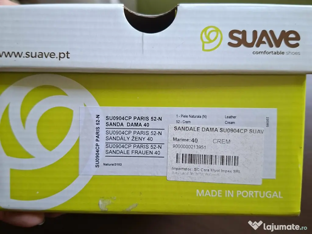 Sandale dama crem